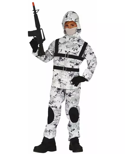 Arktisk soldatmaskeraddräkt, Storlek: 10-12 år (142-148 cm)