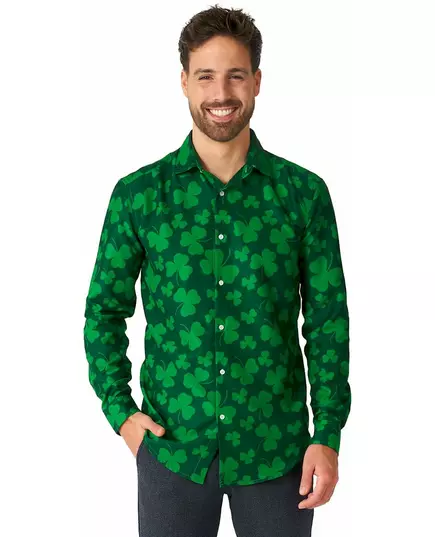 Saint Patrick-skjorta med klöver för herr Suitmeister™, Storlek: Medium (EU 48-50)