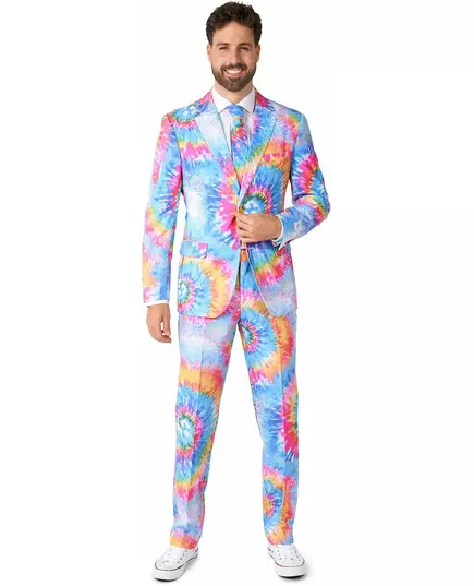 Mr. Tie-Dye-maskeraddräkt vuxen Opposuits™, Storlek: Medium (EU 48-50)