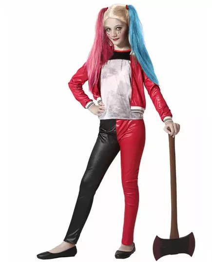 Tokig lönnmördare maskeraddräkt flicka, Storlek: 7-9 år(130-145 cm)