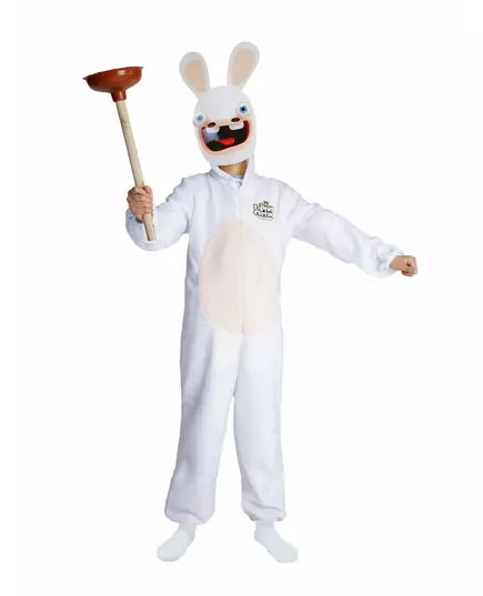 Maskeraddräkt med mask Lapins Cretins™ barn, Storlek: 5-6 år (110/120 cm)