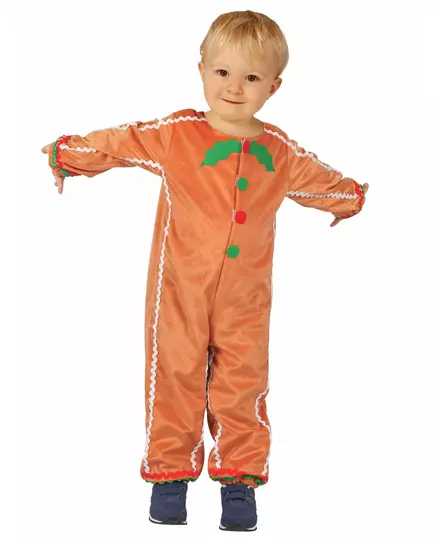 Maskeraddräkt pepparkaksgubbe barn, Storlek: 3-4 år(92-104 cm)