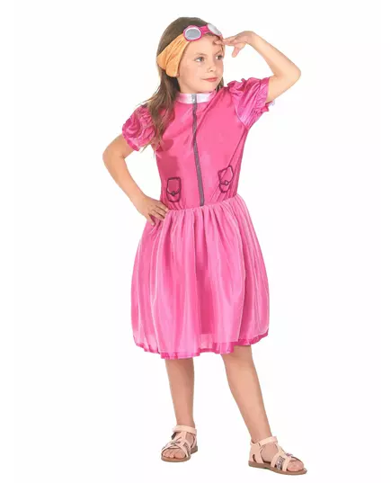 Rosa maskeraddräkt flygarhund flicka, Storlek: 4-6 år (110-120 cm)