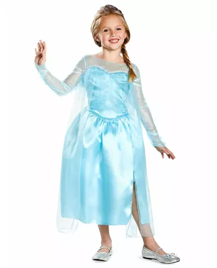 Klassisk Elsa den iskalla drottningen™-maskeraddräkt för flickor, Storlek: 5-6 år (109 - 126 cm)