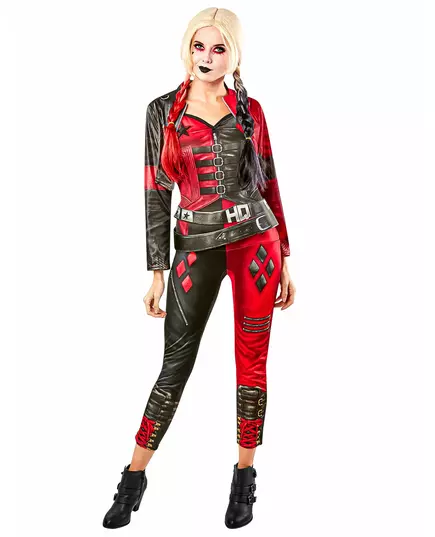 Maskeraddräkt jumpsuit Harley Quinn dam™ - Suicide Squad 2™, Storlek: Small