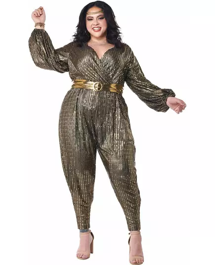 Disco queen-maskeraddräkt i stora storlekar dam, Storlek: XXX-Large (48/50)