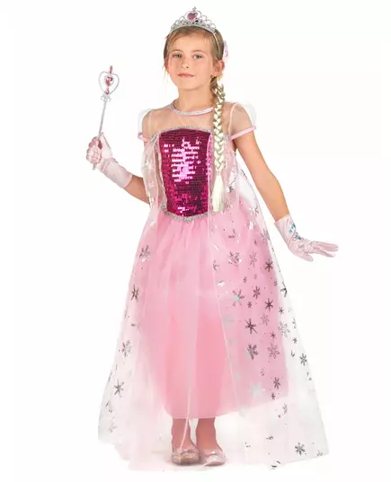 Rosa prinsessmaskeraddräkt och tillbehör barn, Storlek: 6-8 år