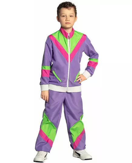 Retro joggingmaskeraddräkt för barn, Storlek: 7-9 år (122-134 cm)