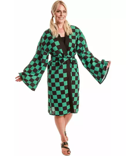 Manga-kimonodräkt med rutmönster vuxen, Storlek: Small