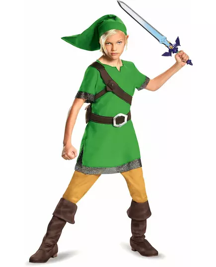 Klassisk Link Zelda™-maskeraddräkt barn, Storlek: 5-6 år (109 - 126 cm)