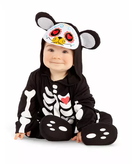 Mini-björnmaskeraddräkt Dia de los muertos baby, Storlek: 1-2 år (80 - 92 cm)