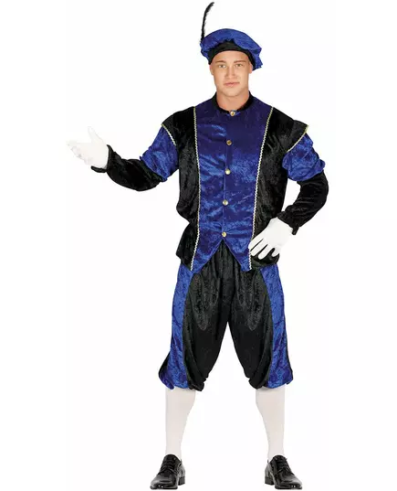 Blå Père fouettard-maskeraddräkt vuxen, Storlek: Large (52-54)