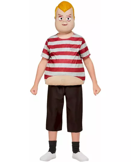 Pugsley Familjen Addams™-maskeraddräkt för barn, Storlek: 7-9 år (130/143 cm)