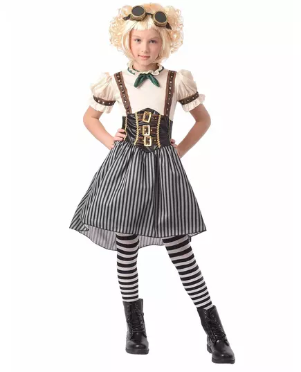 Steampunk-maskeraddräkt för flickor, Storlek: 13-14 år (140-152 cm)