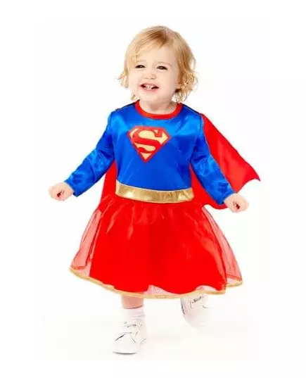 Supergirl™ maskeraddräkt för baby, Storlek: 2-3 år (94-98 cm)