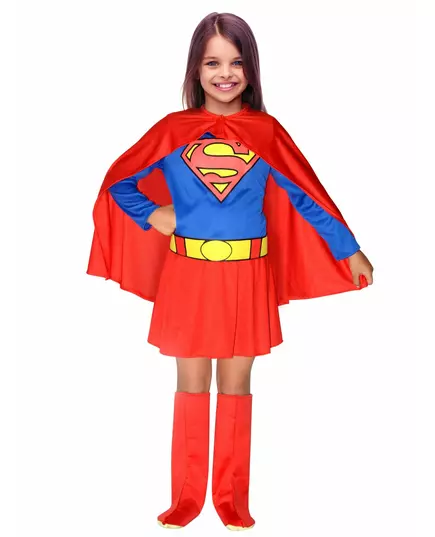 Supergirl™-maskeraddräkt flicka, Storlek: 3-4 år
