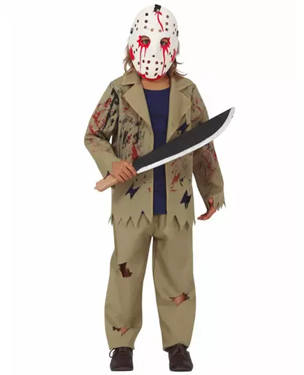 Maskeraddräkt machetemördare barn, Storlek: 10-12 år (142-148 cm)