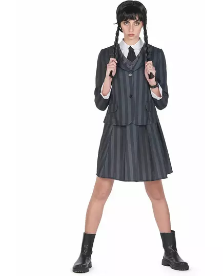 Gotisk skoluniformsmaskeraddräkt dam, Storlek: Medium