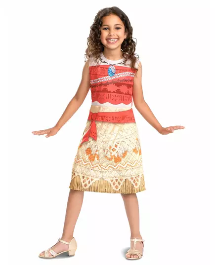 Enkel Vaiana™-maskeraddräkt flicka, Storlek: 5-6 år (109 - 126 cm)