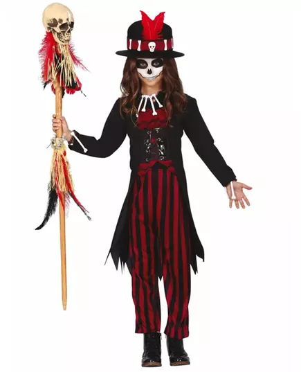 Mystisk voodoo-maskeraddräkt flicka, Storlek: 9 år (125-135 cm)