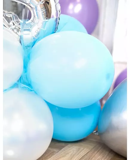 12 ljusblå ballonger 28 cm, image 2