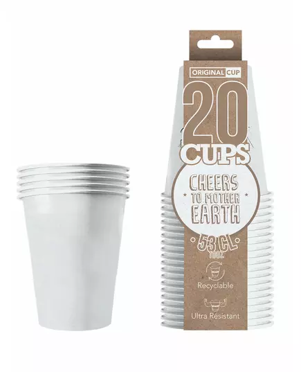 20 vita amerikanska pappmuggar i återvinningsbar kartong 53 cl, image 2