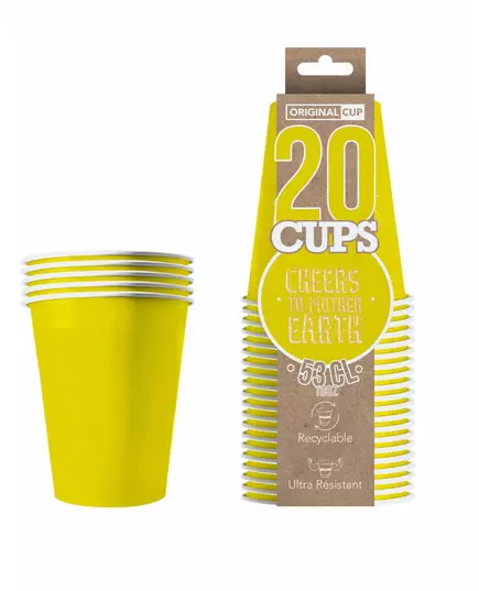 20 gula amerikanska muggar av återvinningsbar kartong 53 cl, image 2