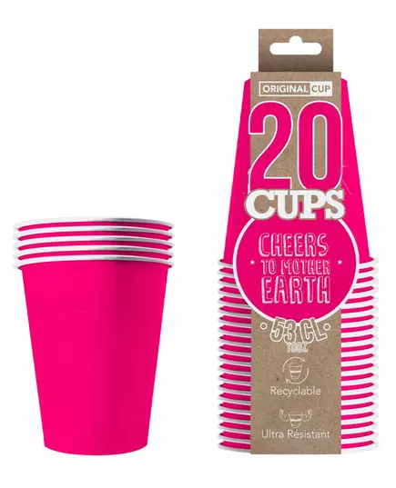20 rosa amerikanska pappmuggar återvinningsbara 53 cl, image 2