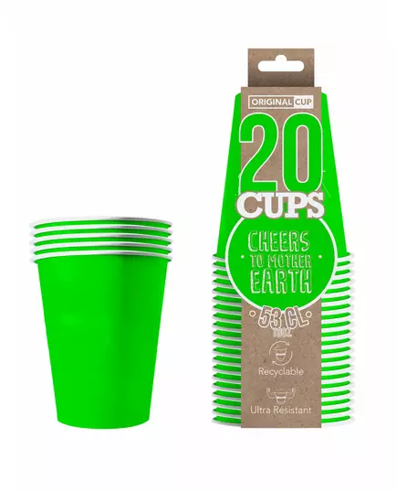 20 gröna amerikanska pappmuggar av återvinningsbar kartong 53 cl, image 2