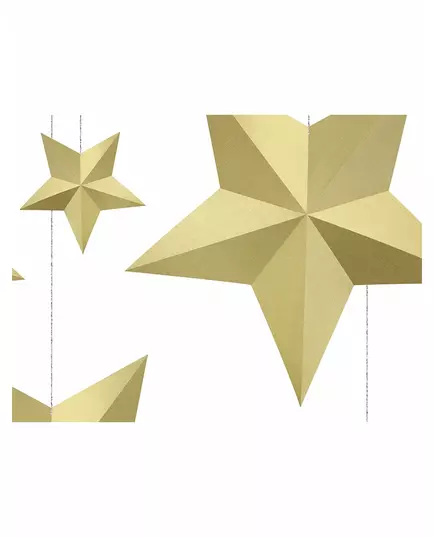 6 gyllene 3D-stjärnor att hänga upp jul, image 2