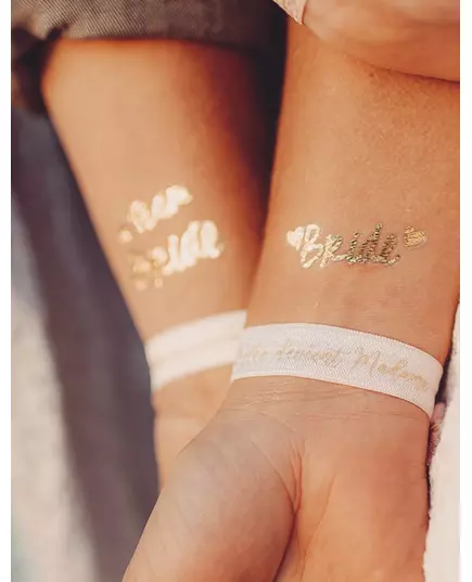 8 rosa och guldfärgade armband Mlle blir fru, image 2