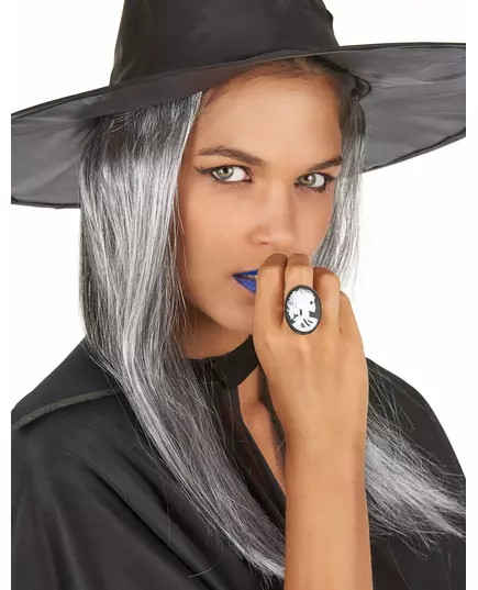 Gotisk skelett-ring dam Halloween, image 2