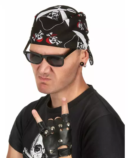 Piratbandana med skelettmotiv, image 2