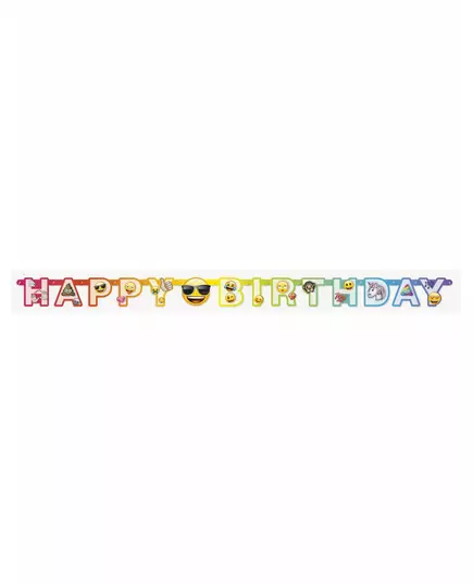 Happy Birthday Emoji Rainbow™-kartongbanner 1,8 m, image 2