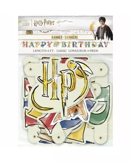 Happy Birthday-banner i kartong Harry Potter™ 182 cm, image 2