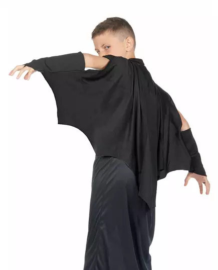Svart vampyrmantel med fladdermus för barn Halloween, image 2