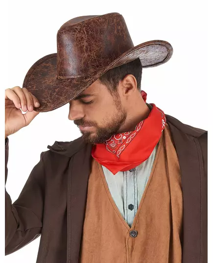 Brun cowboyhatt i konstläder vuxen, image 2
