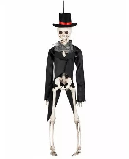 Hängande gotiskt skelett med brudklänning Halloween 45 cm, image 2