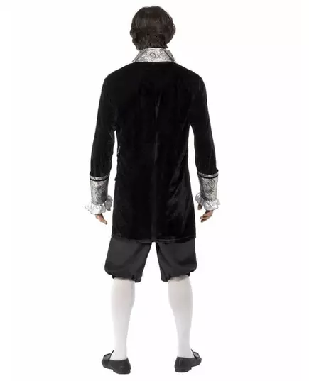 Silverfärgad barockmaskeraddräkt herr, image 2