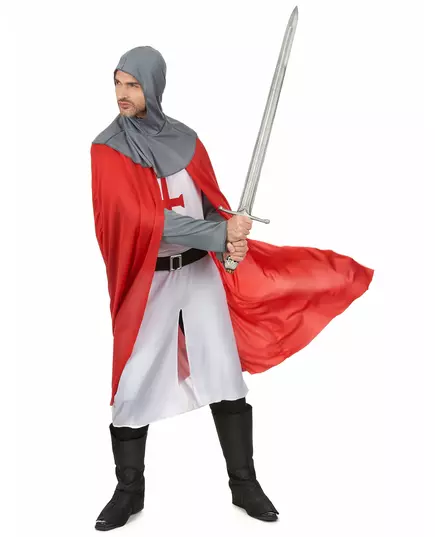 Medeltida korsriddarmaskeraddräkt herr, Storlek: Medium/Large, image 2