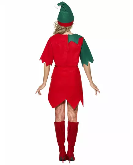 Tvåfärgad älvmaskeraddräkt dam jul, Storlek: Small, image 2