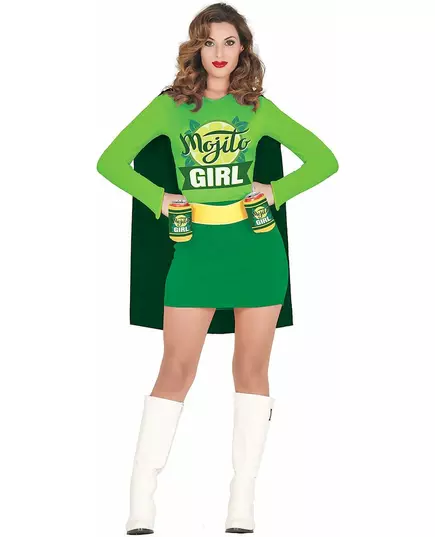 Mojito Girl-maskeraddräkt dam, Storlek: Large (42-44)
