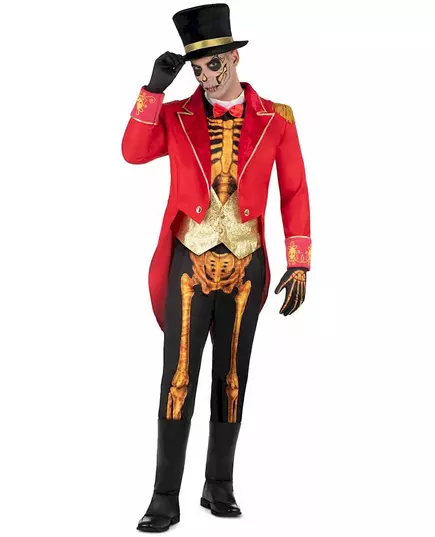 Maskeraddräkt Monsieur Loyal skelett herr, Storlek: X-Large