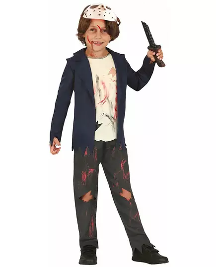 Maskeraddräkt mördare med machete barn, Storlek: 10-12 år (142-148 cm)