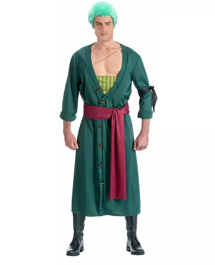 Zoro-maskeraddräkt One Piece™ vuxen, Storlek: Medium