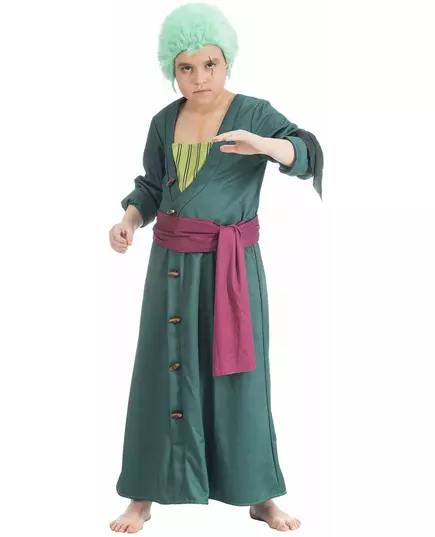 Zoro One Piece™-maskeraddräkt barn, Storlek: 9-10 år (140 cm)