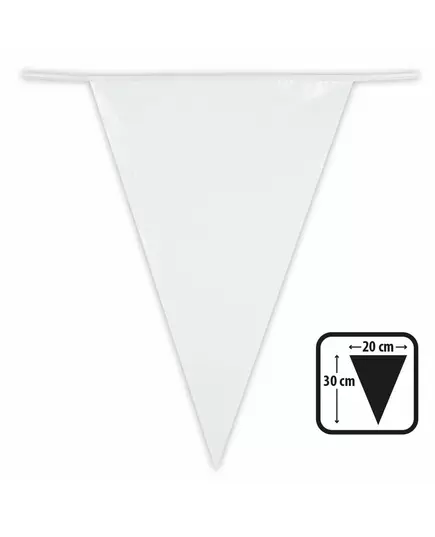 Vit vimpelgirlang 10 m, image 2