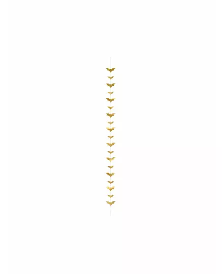 Girlang med metalliska gyllene fladdermöss 150 x 11 cm, image 2