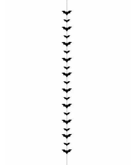 Svart fladdermusgirlang 150 x11 cm, image 2
