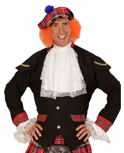 Vit spetsjabot och spetsmanschetter vuxen, image 2